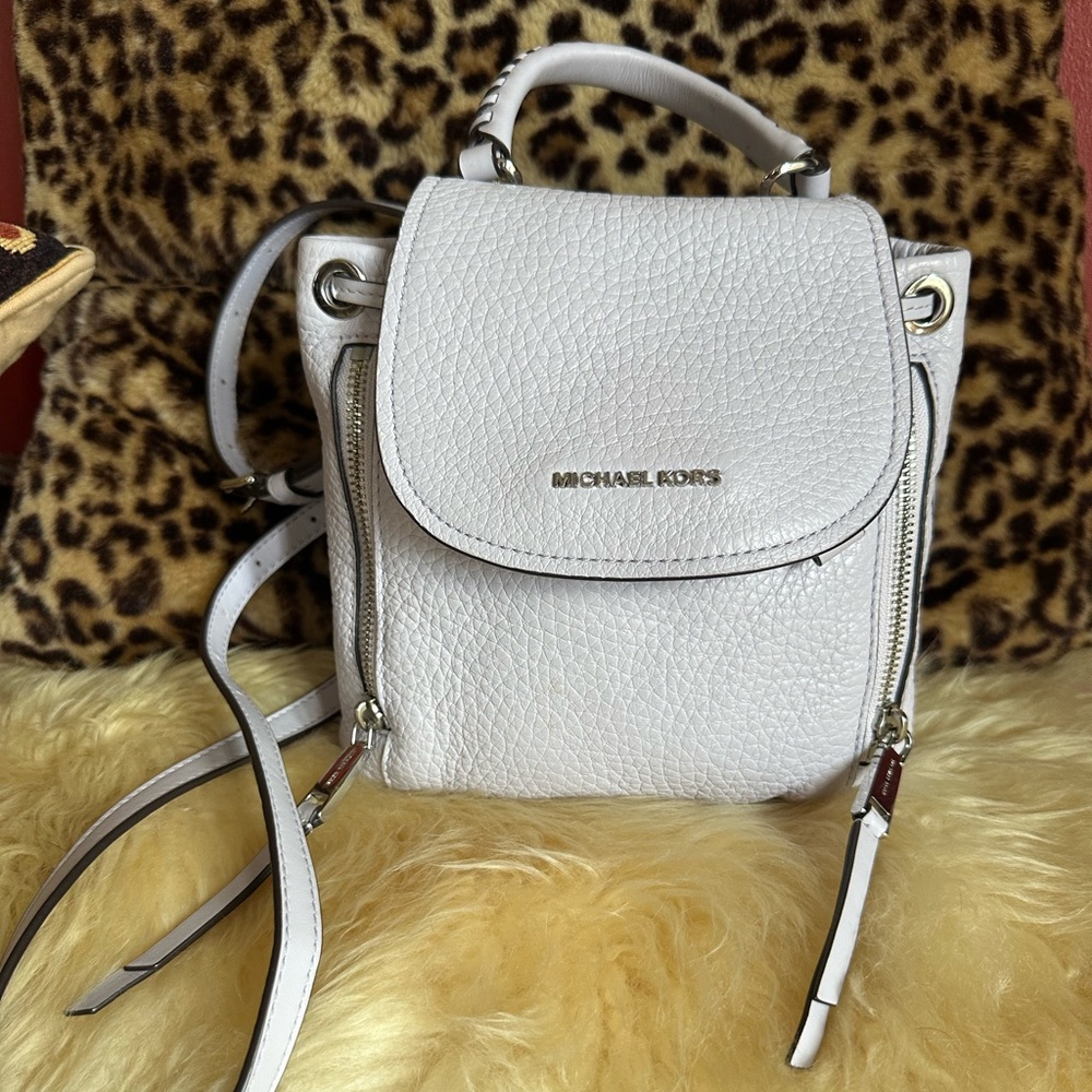Michael Kors Viv XS Convertible Backpack in Lavender Mist Pebbled Leather